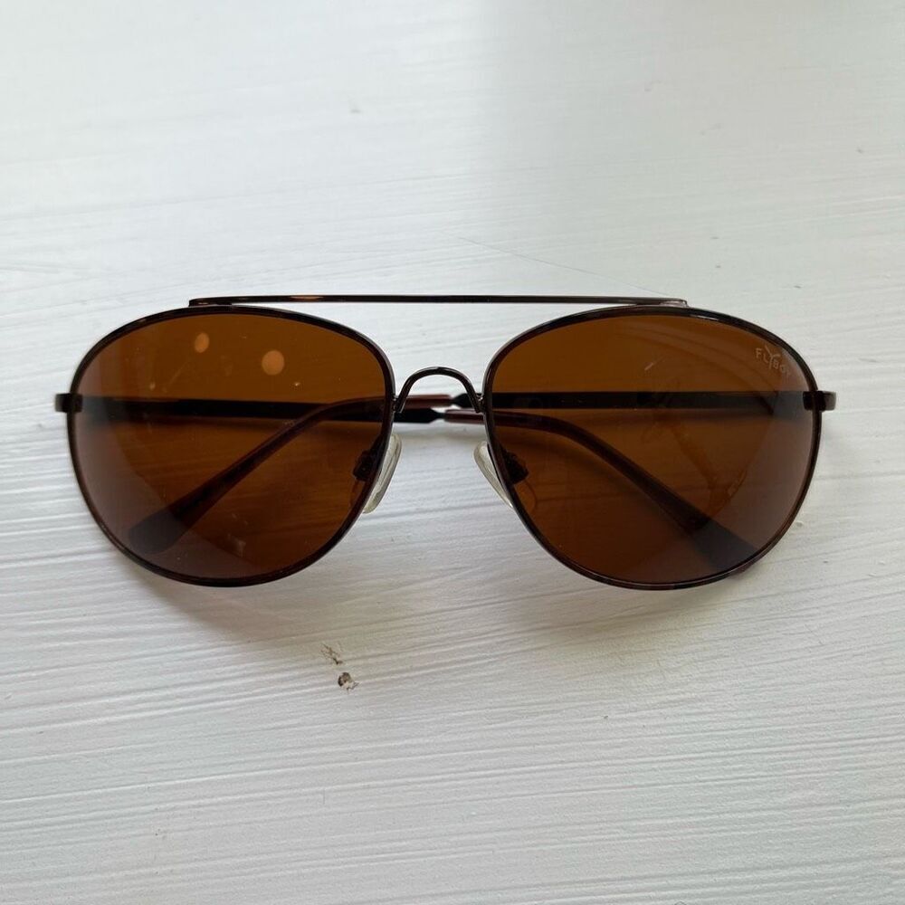 Stauer Flyboy Sunglasses Tortoise Print Metal Frame UV400 Aviator Pilot Style